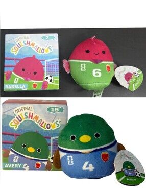 Lot of 2 McDonald’s Squishmallow Happy Meal Toy 26 FIFA World Cup Avery Barella